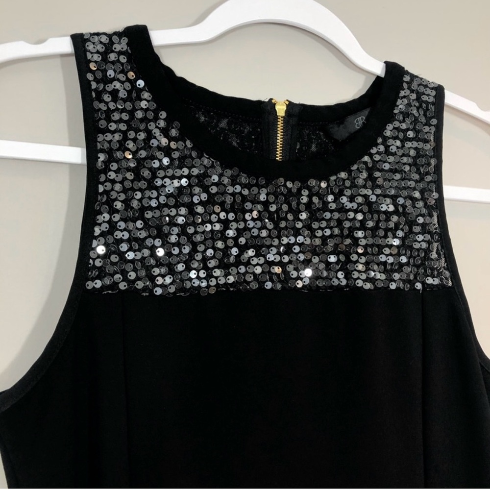 Banana Republic Black Sequined Blouse Top